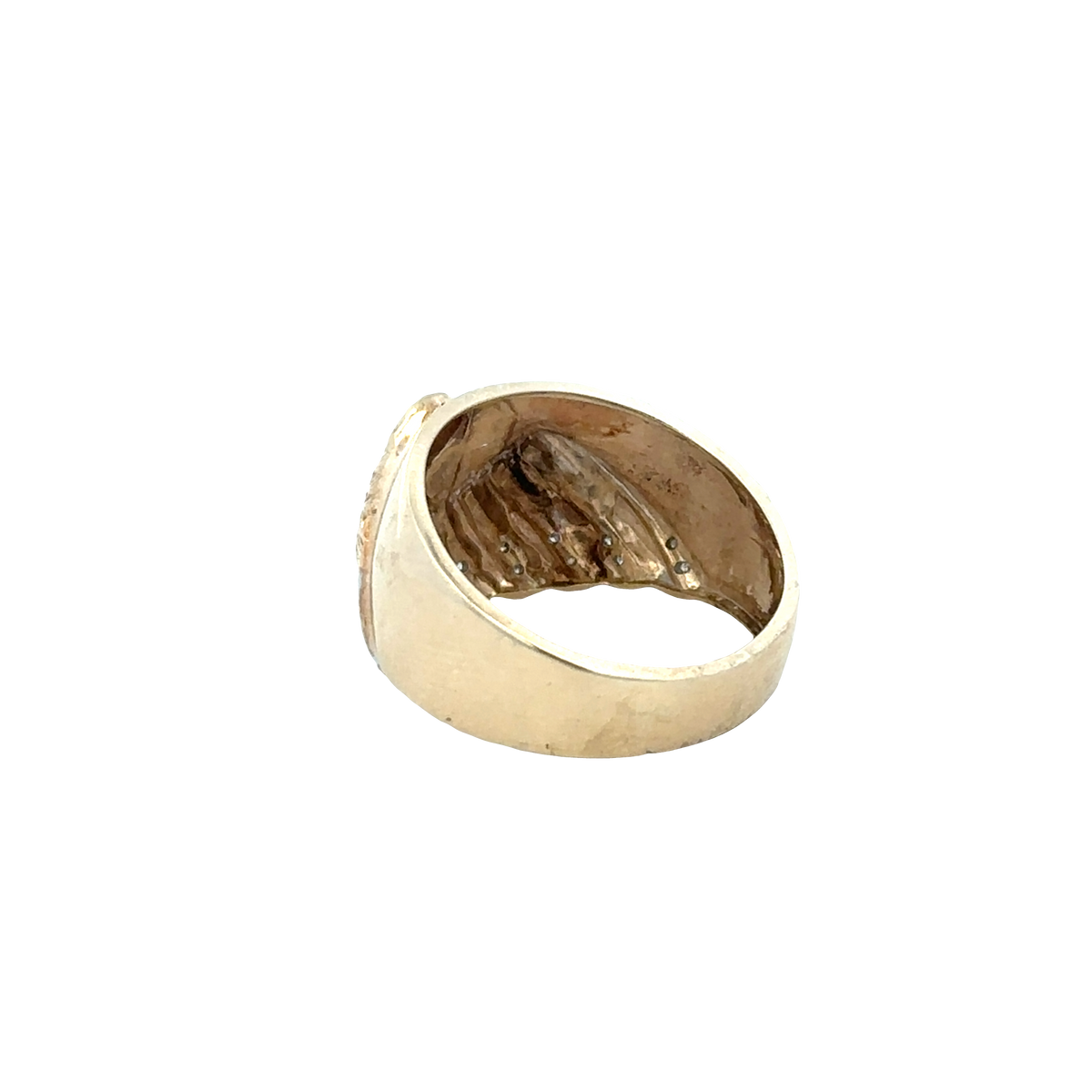 9ct yellow gold diamond ring size U1/2 (sh27825b)