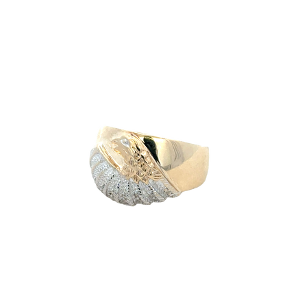 9ct yellow gold diamond ring size U1/2 (sh27825b)