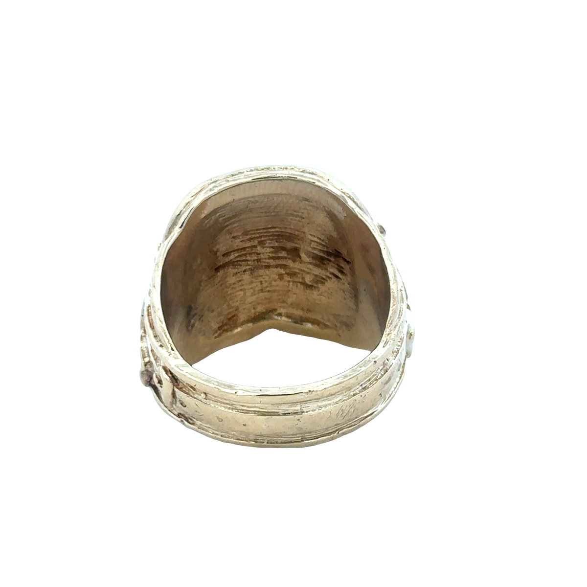 9ct yellow gold saddle ring size V1/2 (sh27836b)