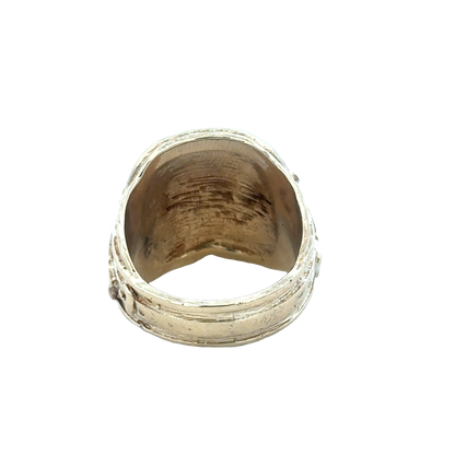 9ct yellow gold saddle ring size V1/2 (sh27836b)