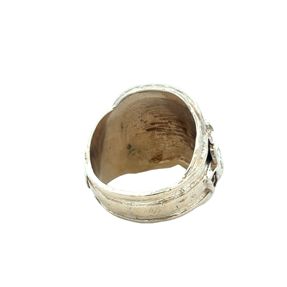 9ct yellow gold saddle ring size V1/2 (sh27836b)
