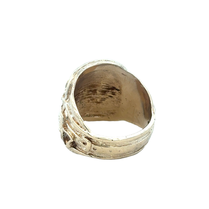9ct yellow gold saddle ring size V1/2 (sh27836b)