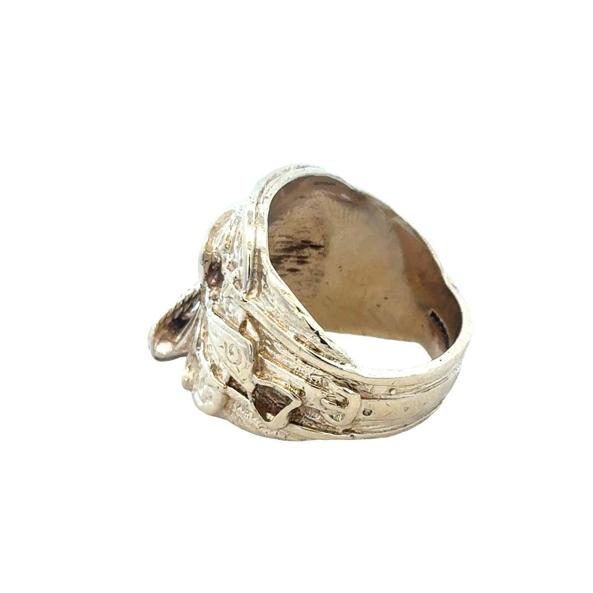9ct yellow gold saddle ring size V1/2 (sh27836b)