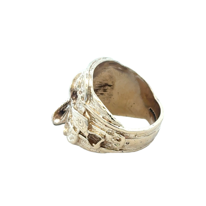 9ct yellow gold saddle ring size V1/2 (sh27836b)