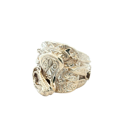 9ct yellow gold saddle ring size V1/2 (sh27836b)