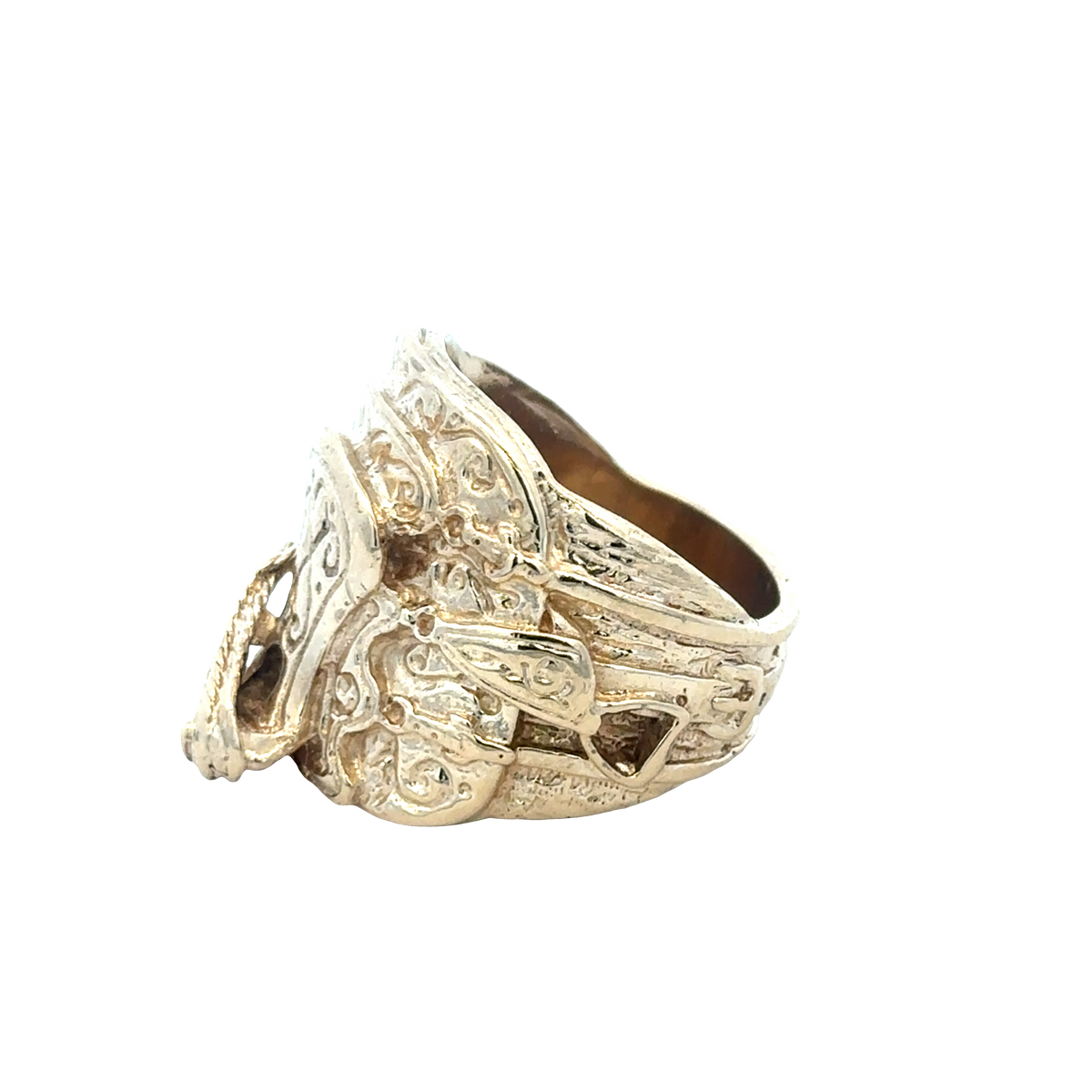 9ct yellow gold saddle ring size V1/2 (sh27836b)
