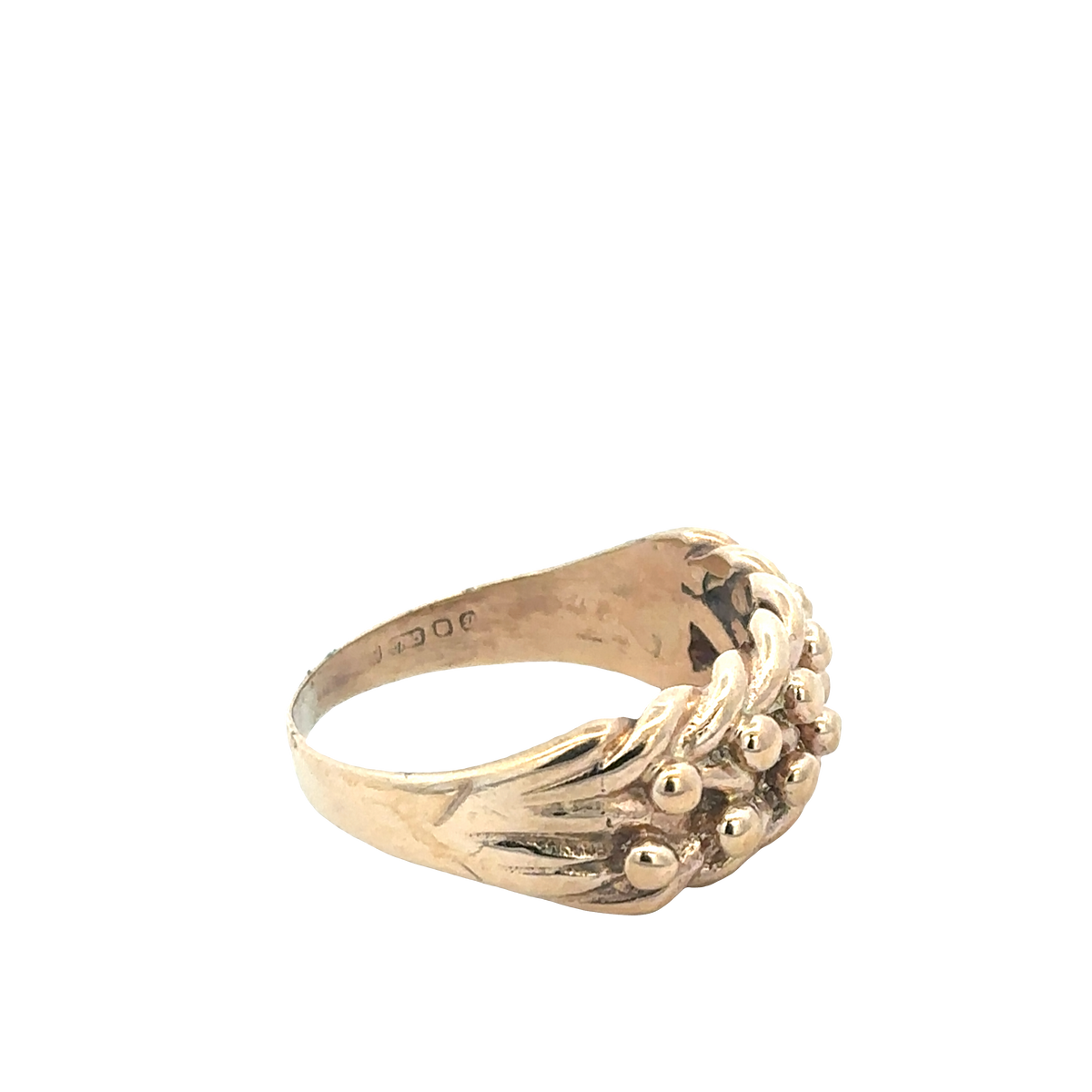 9ct yellow gold keeper ring size S1/2 (sh25710l)