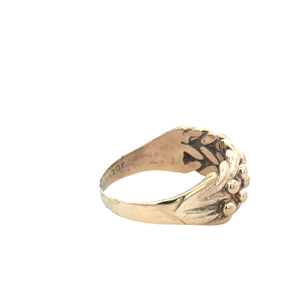 9ct yellow gold keeper ring size S1/2 (sh25710l)