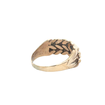 9ct yellow gold keeper ring size S1/2 (sh25710l)