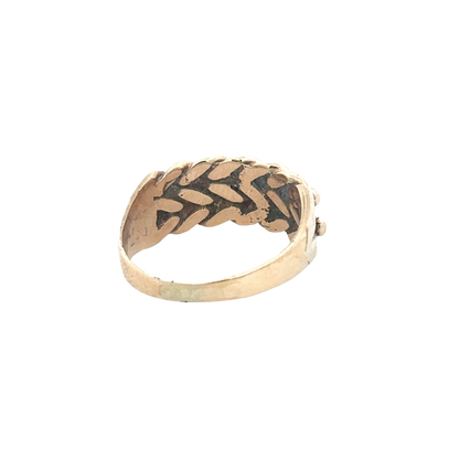 9ct yellow gold keeper ring size S1/2 (sh25710l)