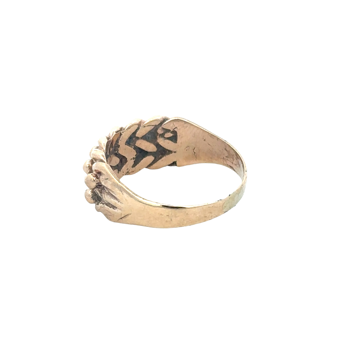 9ct yellow gold keeper ring size S1/2 (sh25710l)