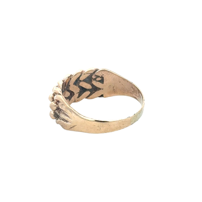 9ct yellow gold keeper ring size S1/2 (sh25710l)