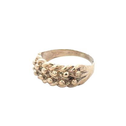 9ct yellow gold keeper ring size S1/2 (sh25710l)