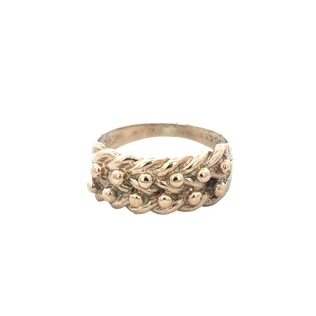 9ct yellow gold keeper ring size S1/2 (sh25710l)