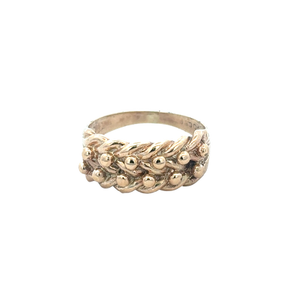 9ct yellow gold keeper ring size S1/2 (sh25710l)
