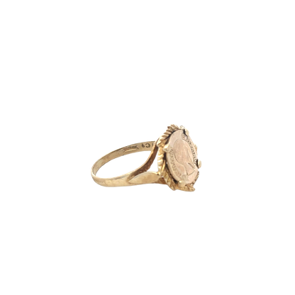 9ct yellow gold ring size J (sh27602b)