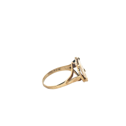 9ct yellow gold ring size J (sh27602b)