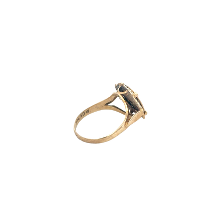 9ct yellow gold ring size J (sh27602b)