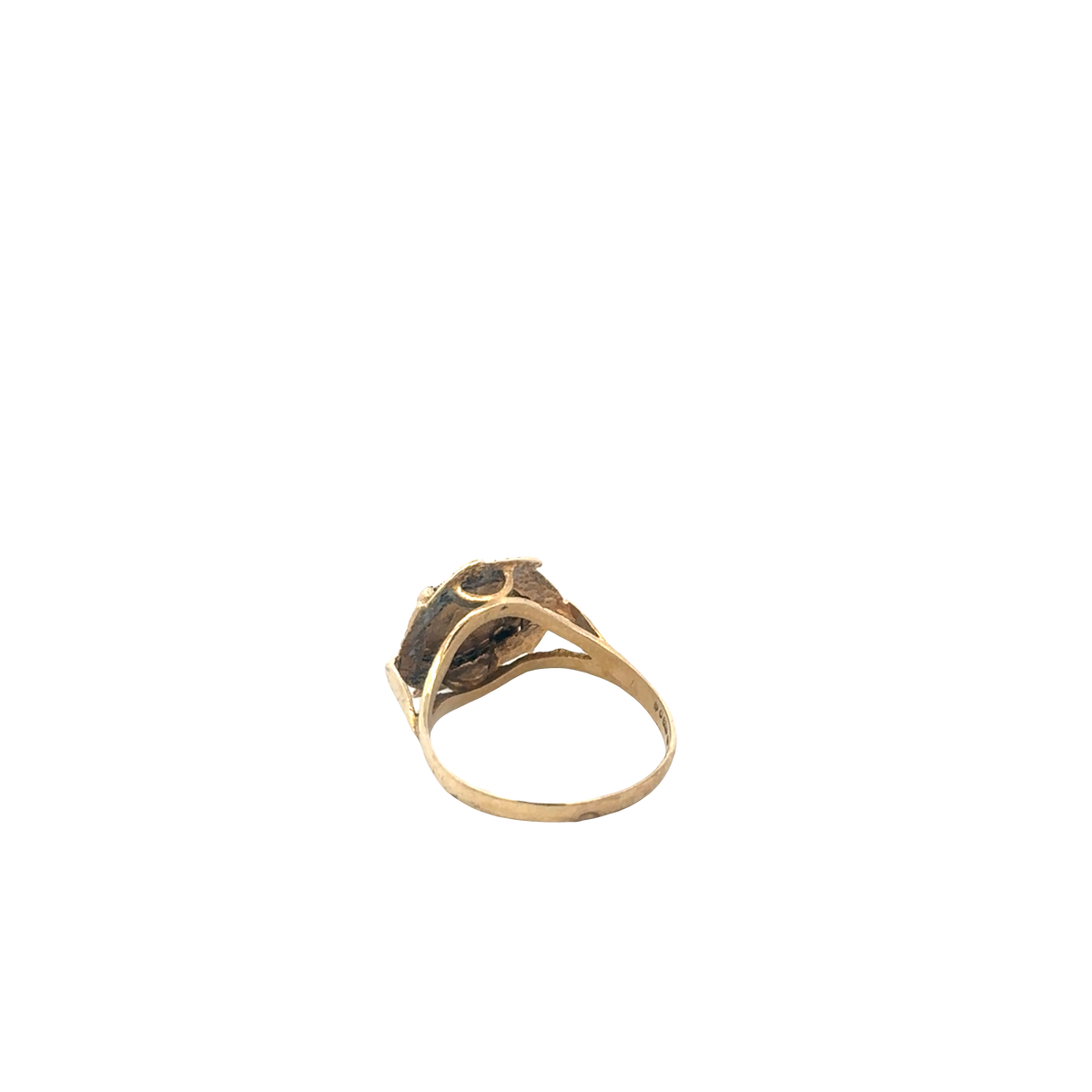 9ct yellow gold ring size J (sh27602b)
