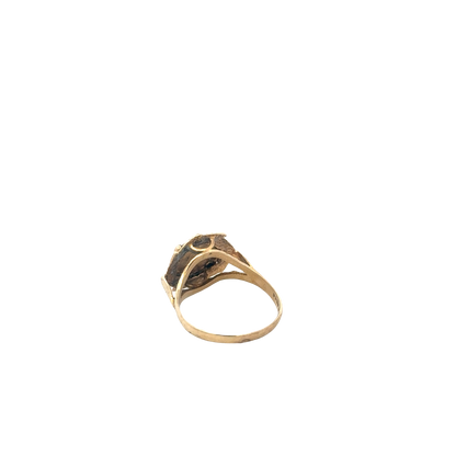 9ct yellow gold ring size J (sh27602b)