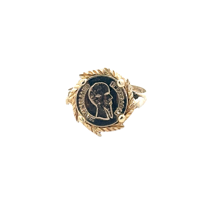 9ct yellow gold ring size J (sh27602b)