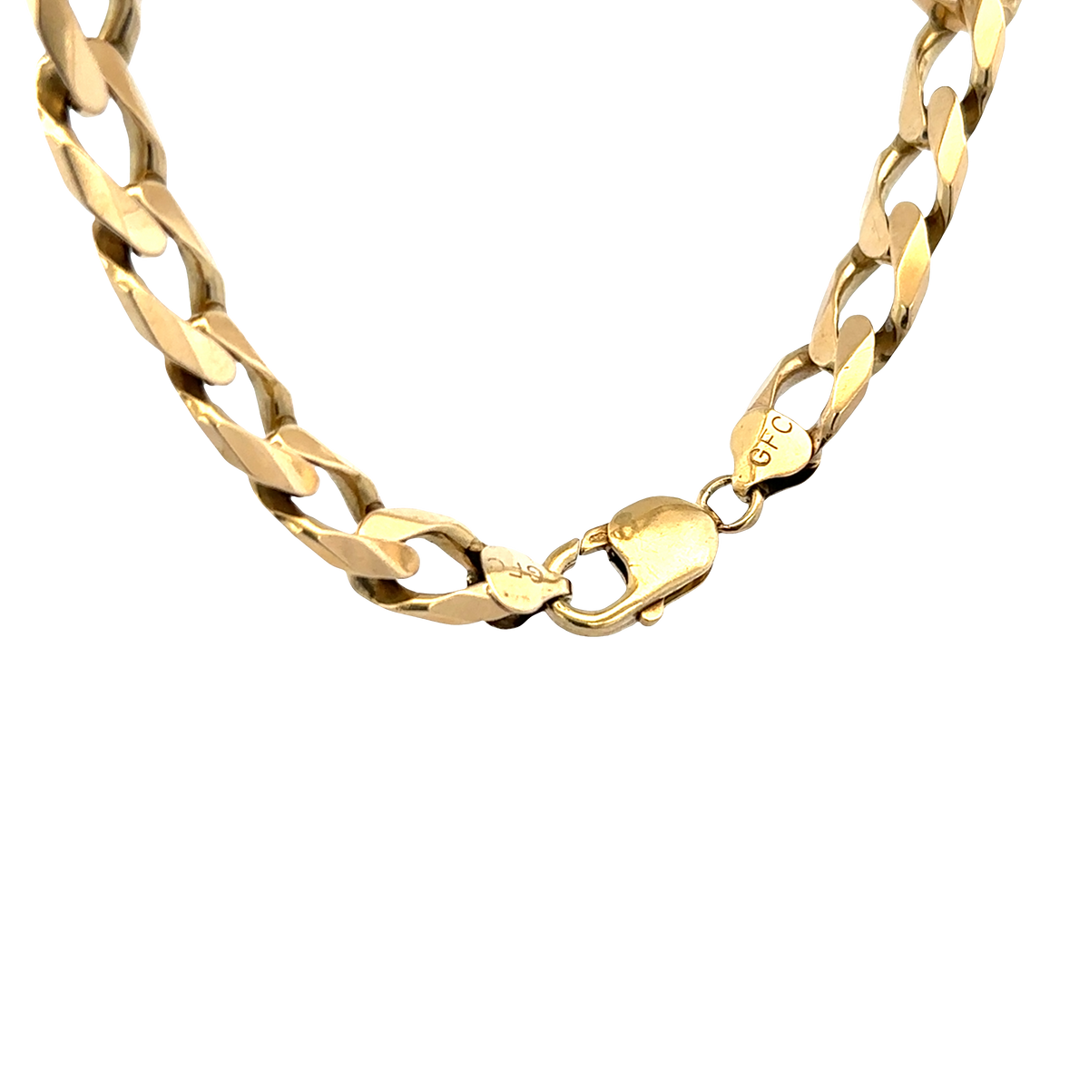 9ct yellow gold curb bracelet 36.9g (sh27819b)