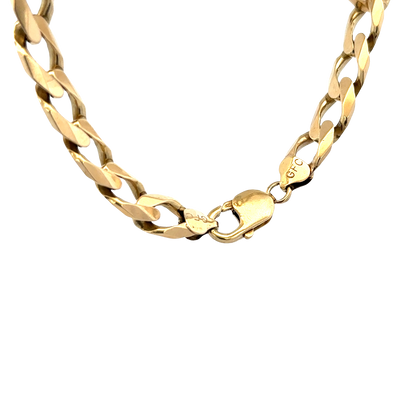 9ct yellow gold curb bracelet 36.9g (sh27819b)