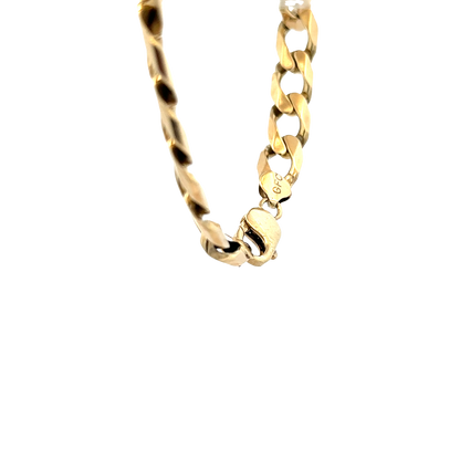 9ct yellow gold curb bracelet 36.9g (sh27819b)