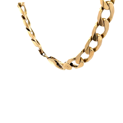 9ct yellow gold curb bracelet 36.9g (sh27819b)