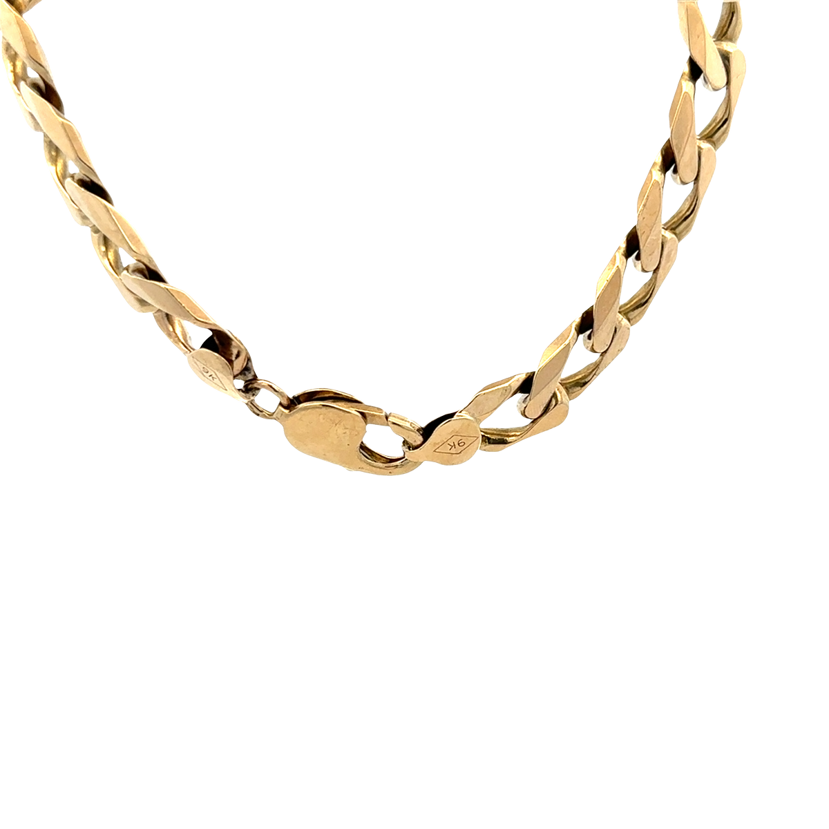 9ct yellow gold curb bracelet 36.9g (sh27819b)
