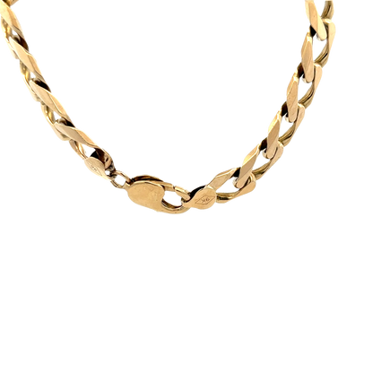 9ct yellow gold curb bracelet 36.9g (sh27819b)