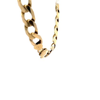 9ct yellow gold curb bracelet 36.9g (sh27819b)