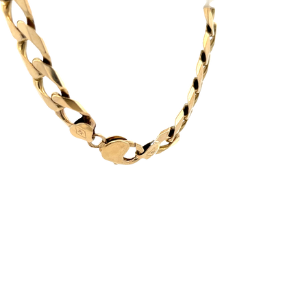 9ct yellow gold curb bracelet 36.9g (sh27819b)