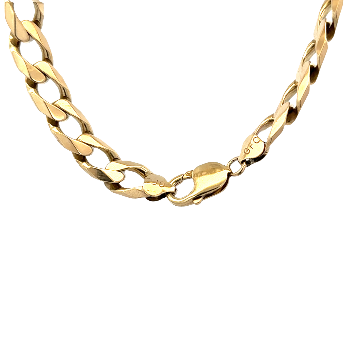 9ct yellow gold curb bracelet 36.9g (sh27819b)