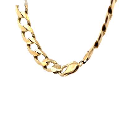 9ct yellow gold curb bracelet 36.9g (sh27819b)