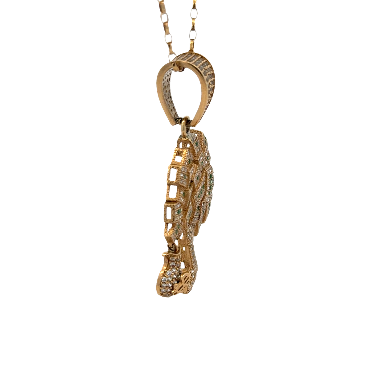 9ct yellow gold money tree pendant 7.9g (sh27779b)