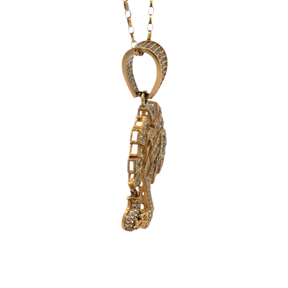 9ct yellow gold money tree pendant 7.9g (sh27779b)