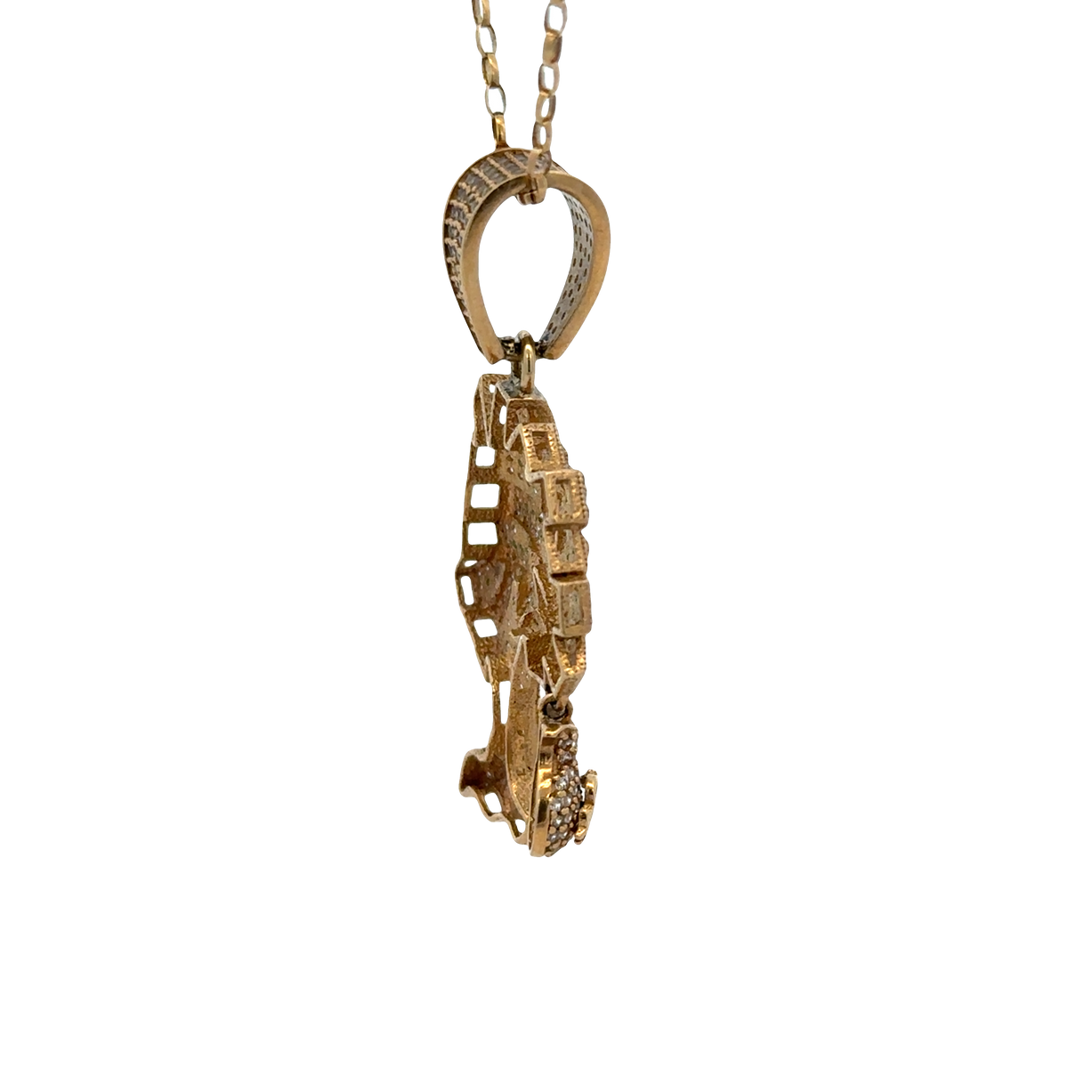 9ct yellow gold money tree pendant 7.9g (sh27779b)