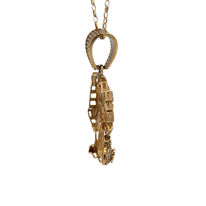 9ct yellow gold money tree pendant 7.9g (sh27779b)