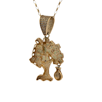 9ct yellow gold money tree pendant 7.9g (sh27779b)