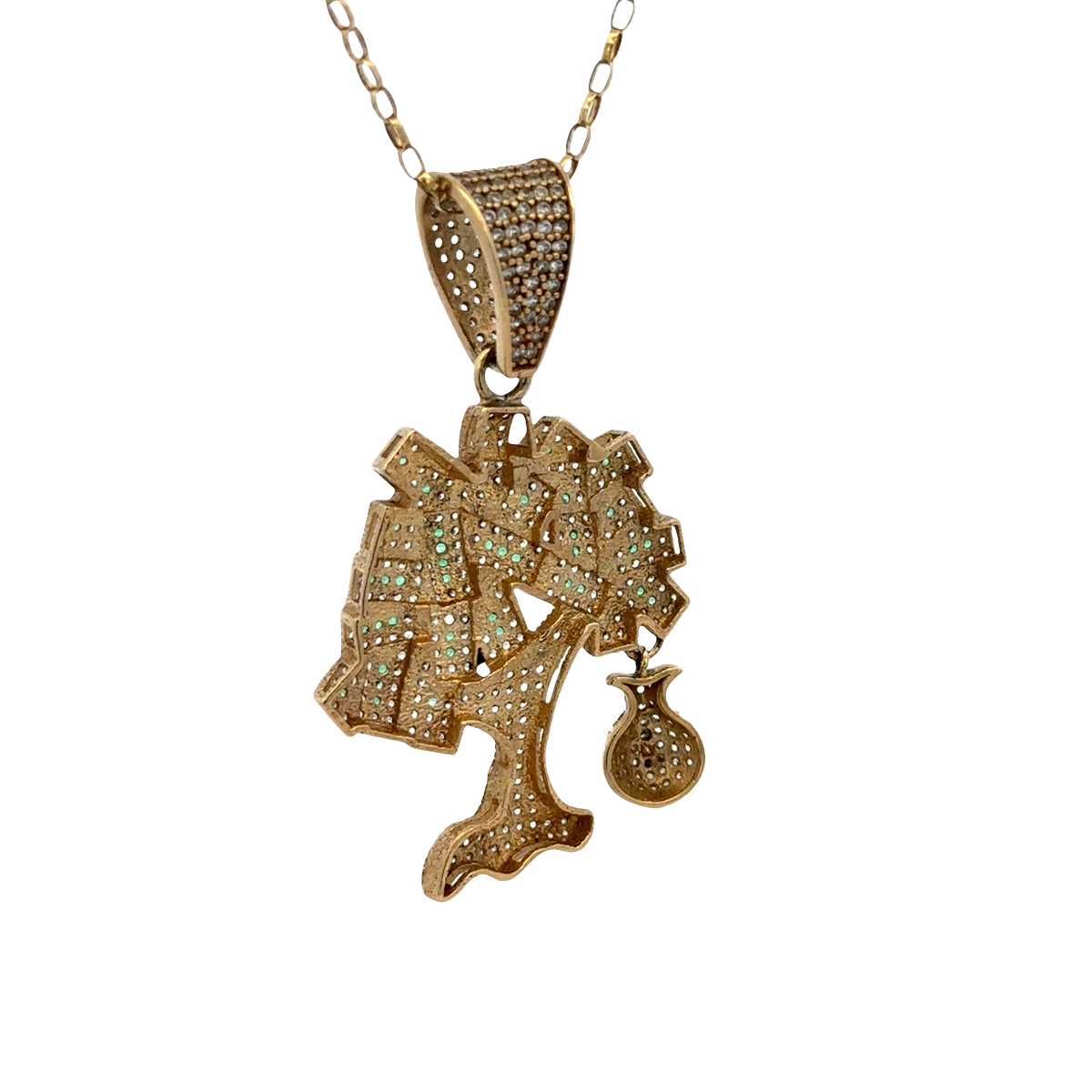 9ct yellow gold money tree pendant 7.9g (sh27779b)