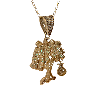 9ct yellow gold money tree pendant 7.9g (sh27779b)