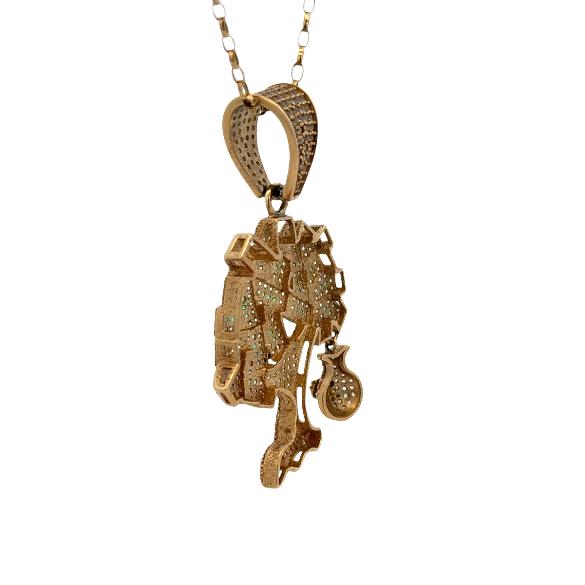 9ct yellow gold money tree pendant 7.9g (sh27779b)