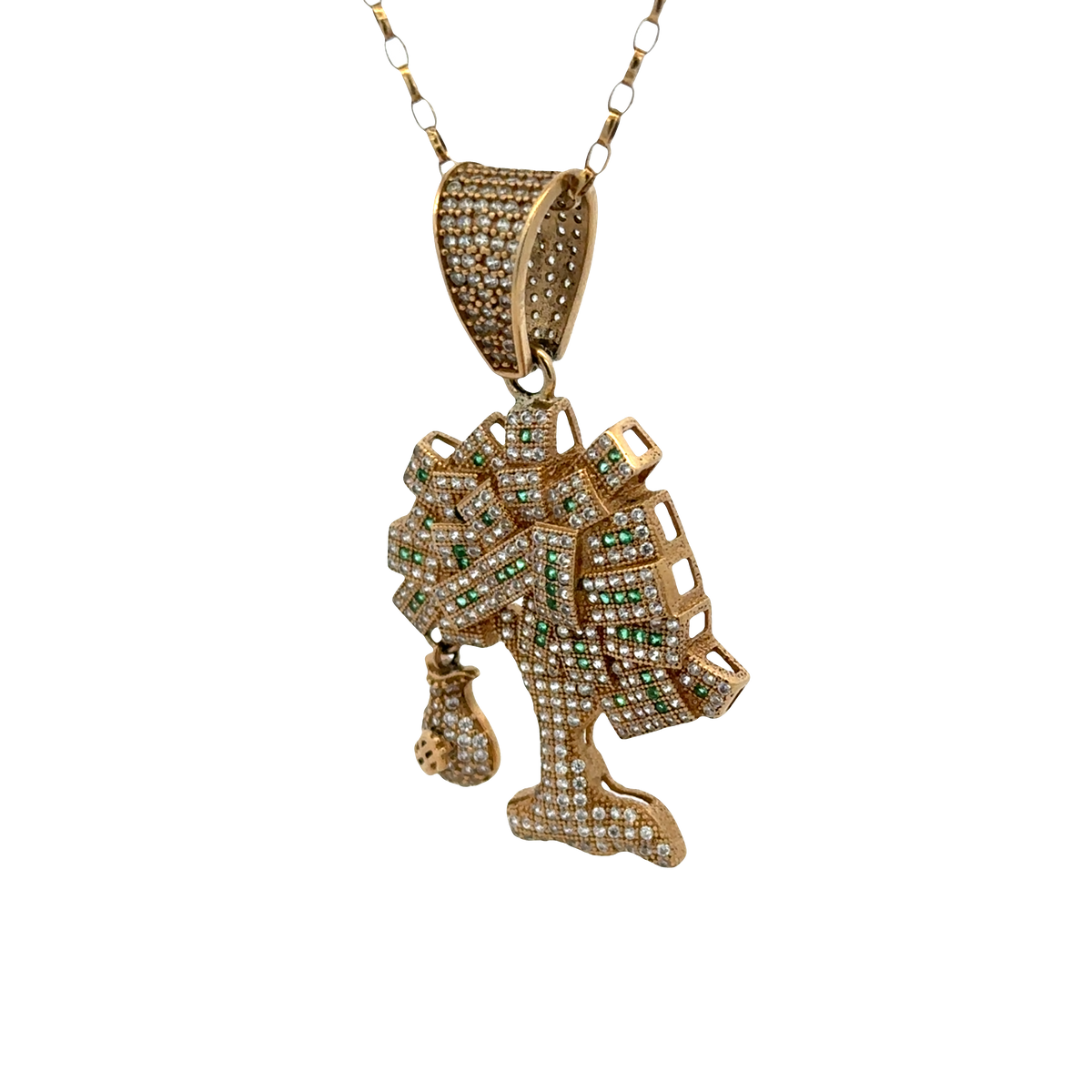 9ct yellow gold money tree pendant 7.9g (sh27779b)