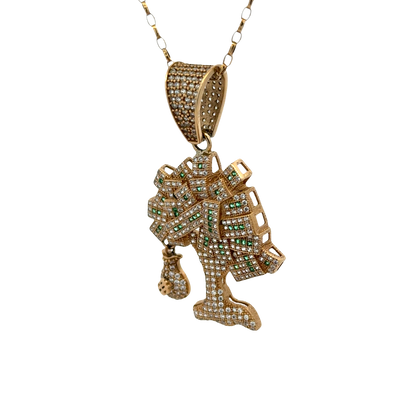 9ct yellow gold money tree pendant 7.9g (sh27779b)