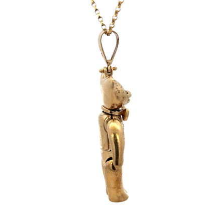 9ct yellow gold bear pendant 27.4g (sh27501b)