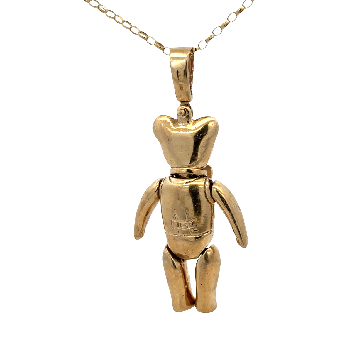 9ct yellow gold bear pendant 27.4g (sh27501b)