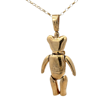 9ct yellow gold bear pendant 27.4g (sh27501b)