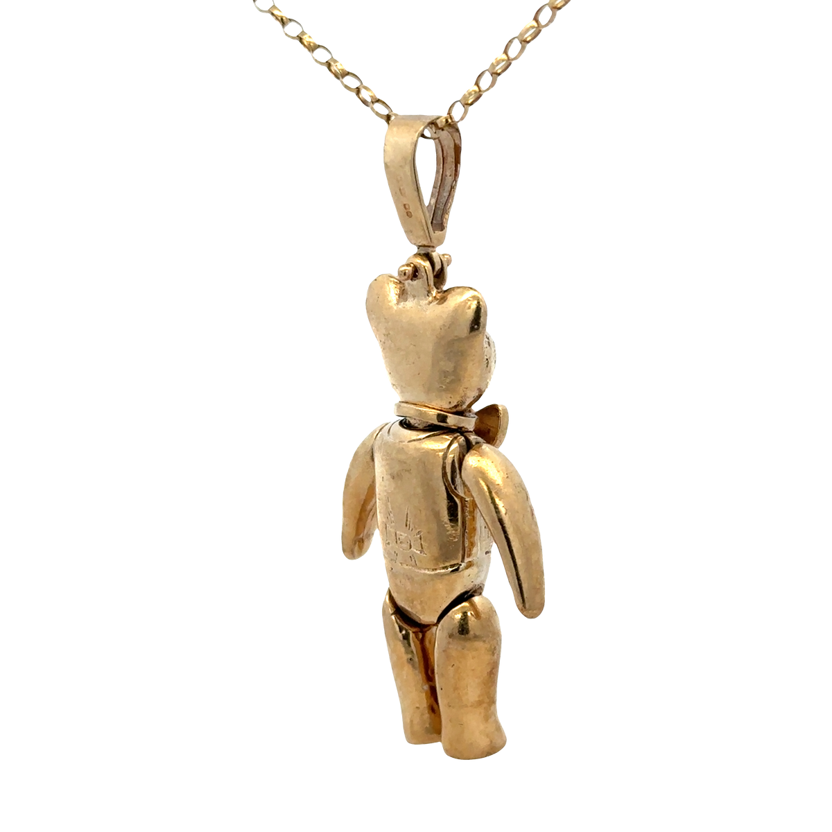 9ct yellow gold bear pendant 27.4g (sh27501b)