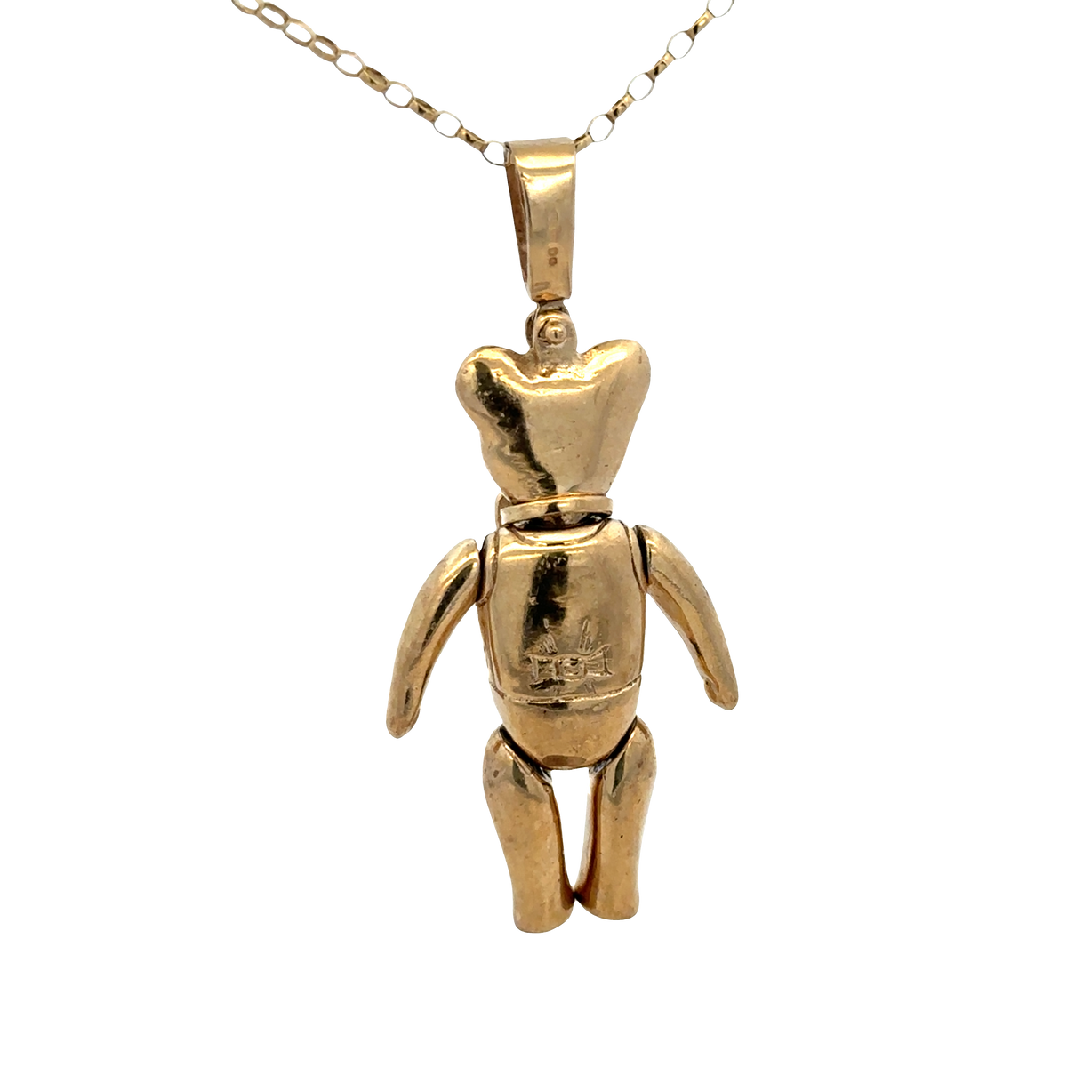 9ct yellow gold bear pendant 27.4g (sh27501b)